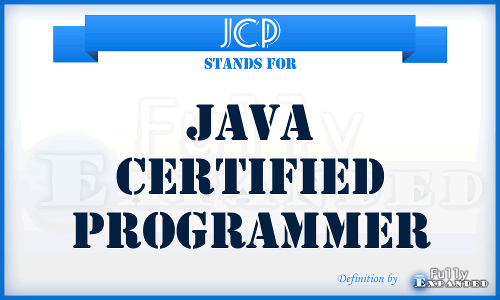 JCP - Java Certified Programmer