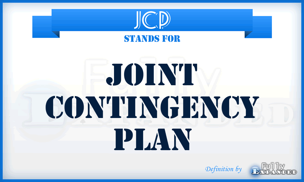 JCP - Joint Contingency Plan