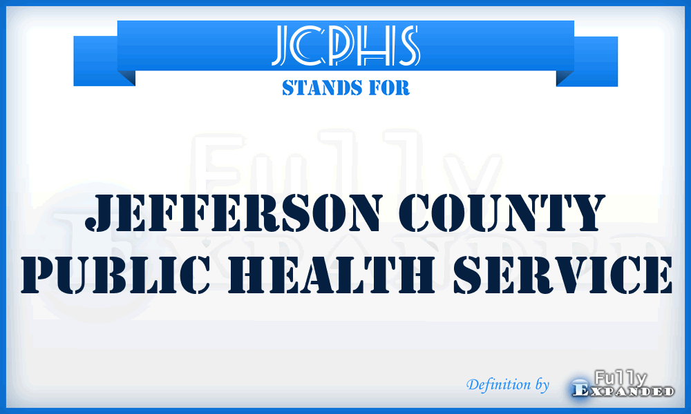 JCPHS - Jefferson County Public Health Service