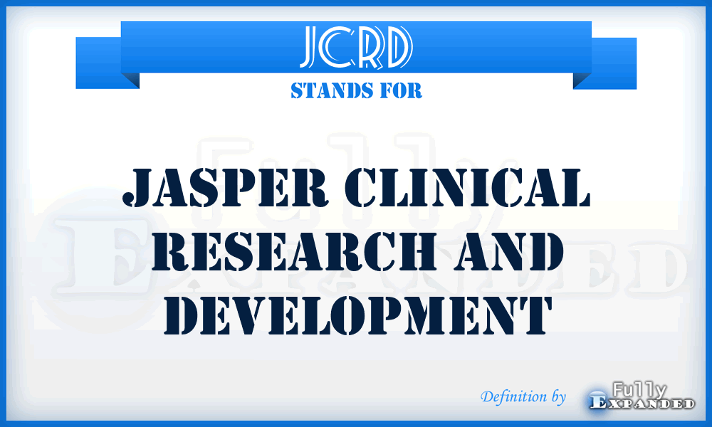 JCRD - Jasper Clinical Research and Development