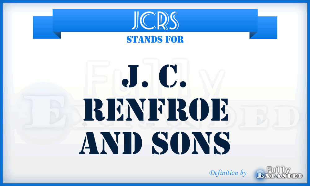 JCRS - J. C. Renfroe and Sons