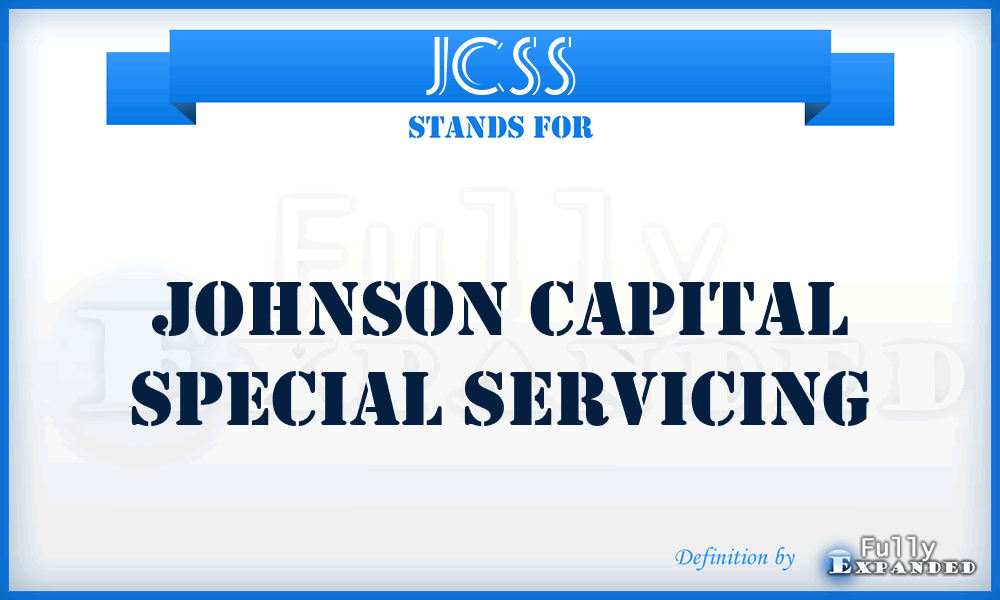 JCSS - Johnson Capital Special Servicing