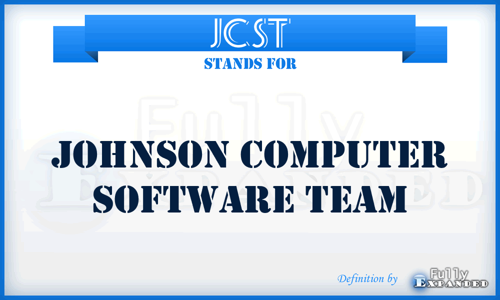 JCST - Johnson Computer Software Team