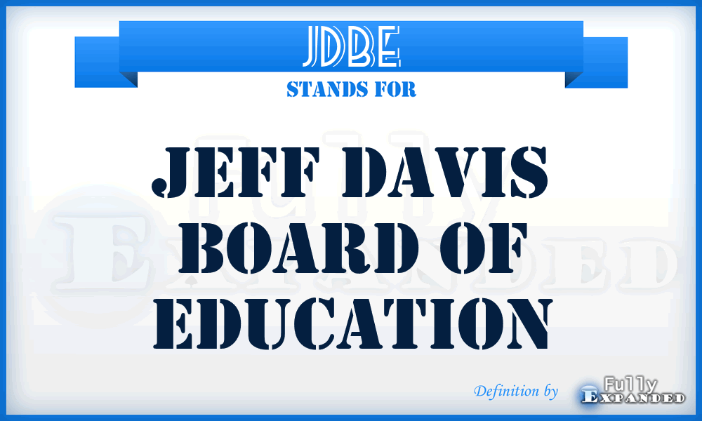 JDBE - Jeff Davis Board of Education