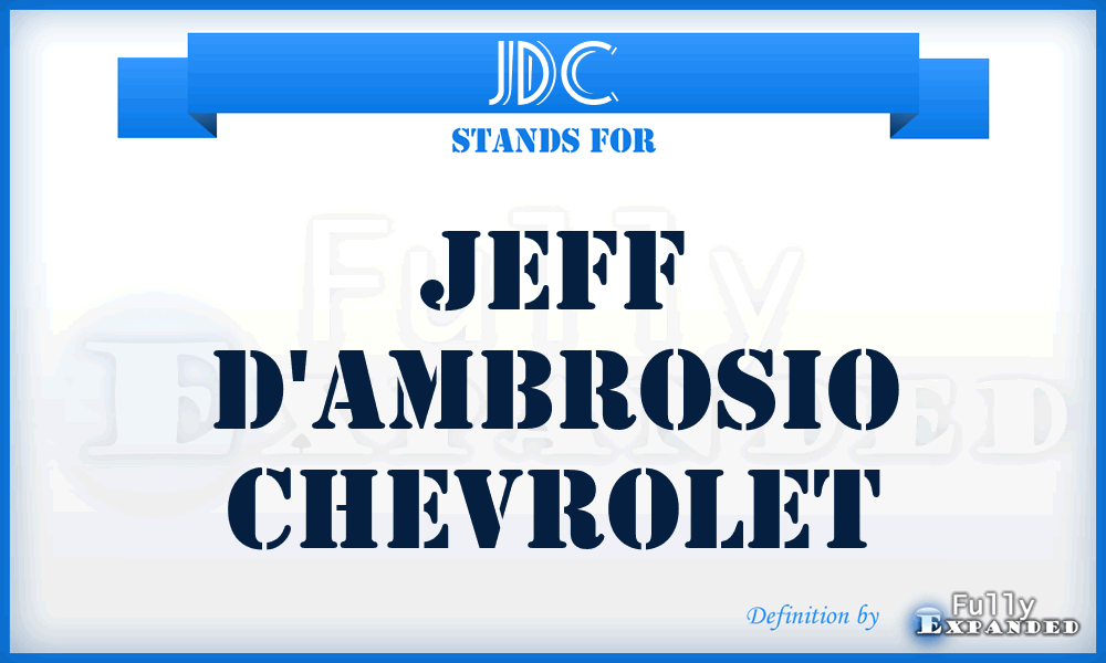 JDC - Jeff D'ambrosio Chevrolet