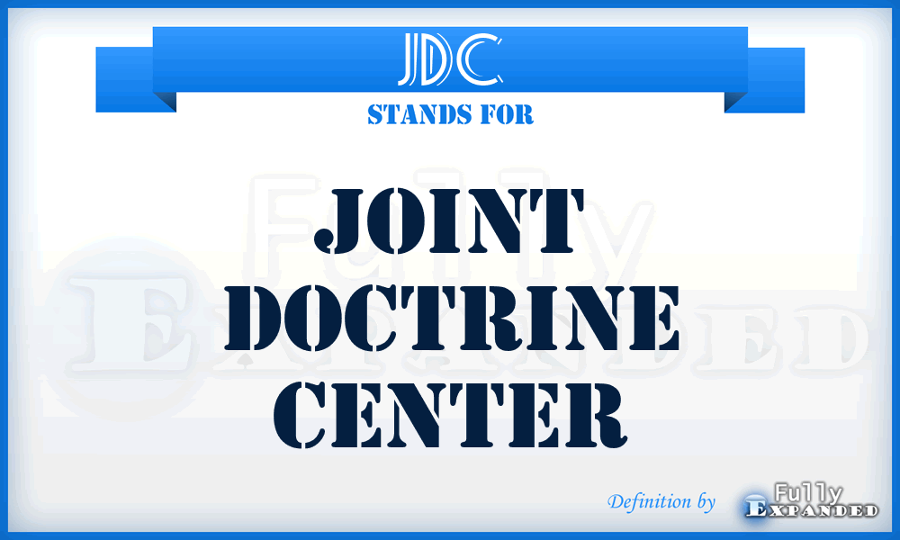 JDC - Joint Doctrine Center