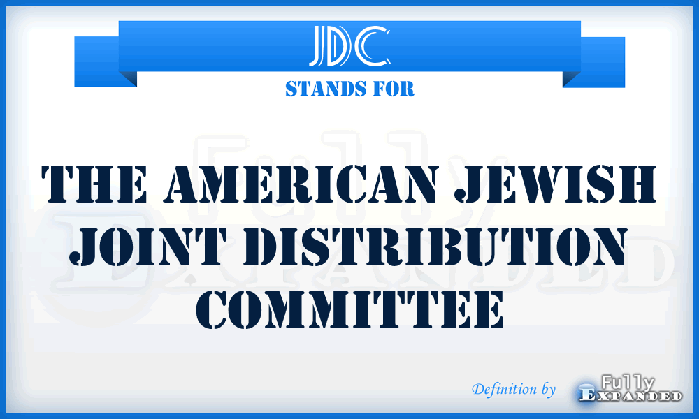 JDC - The American Jewish Joint Distribution Committee