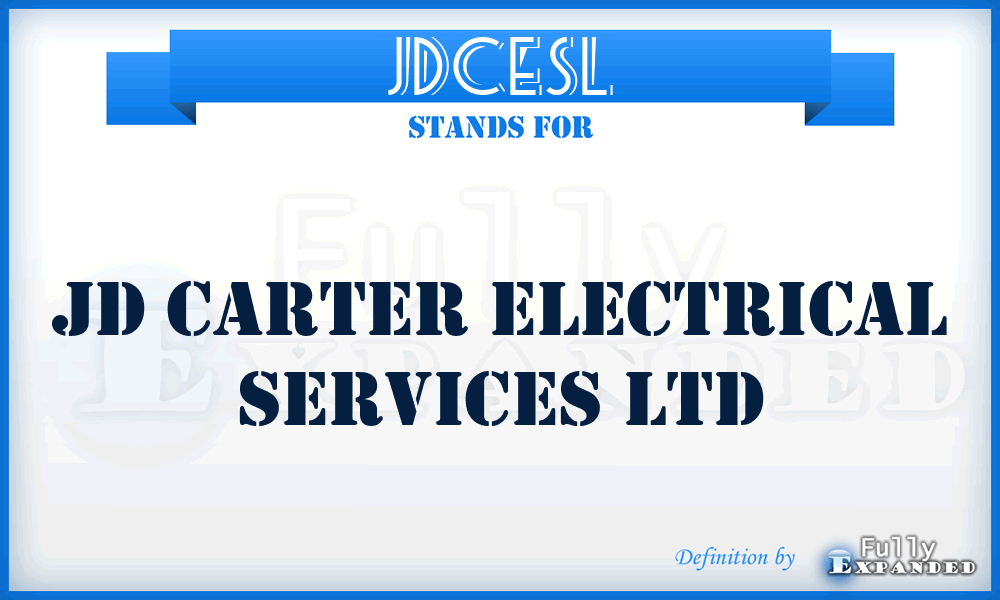 JDCESL - JD Carter Electrical Services Ltd