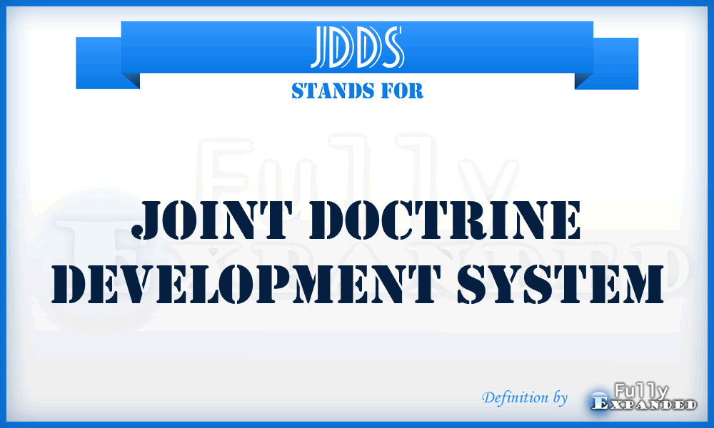 JDDS - Joint Doctrine Development System