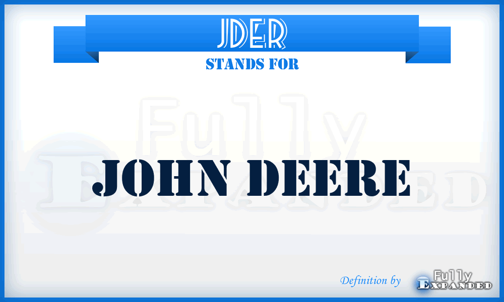 JDER - John Deere