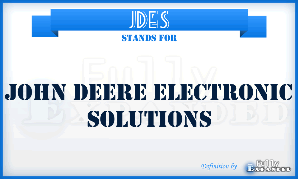 JDES - John Deere Electronic Solutions