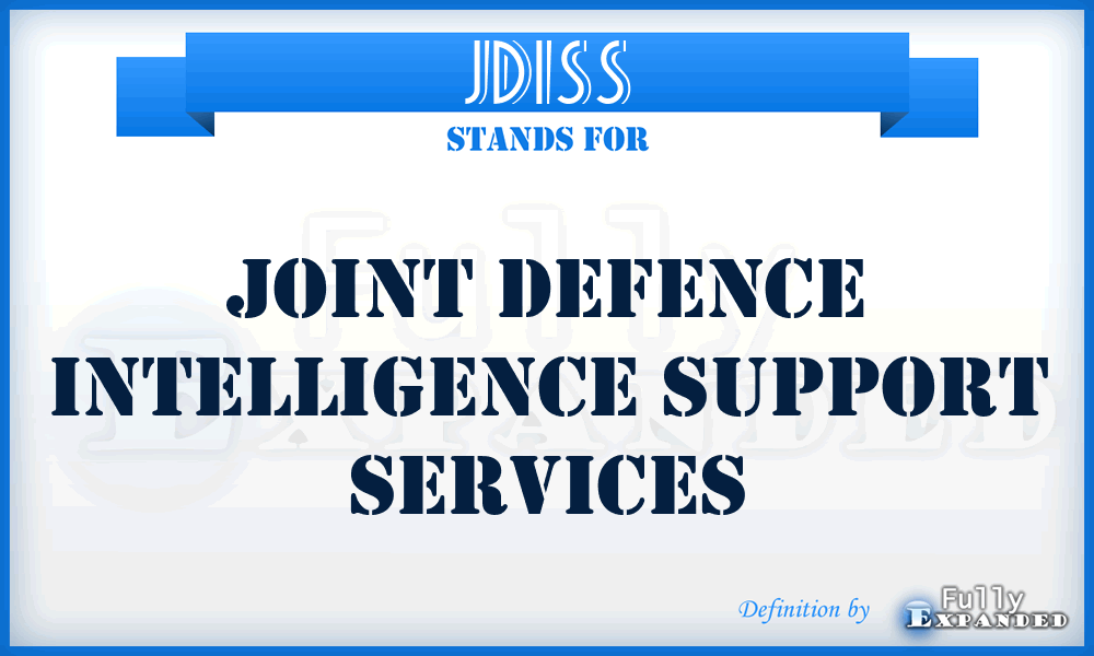 JDISS - Joint Defence Intelligence Support services