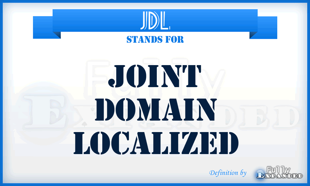 JDL - Joint Domain Localized