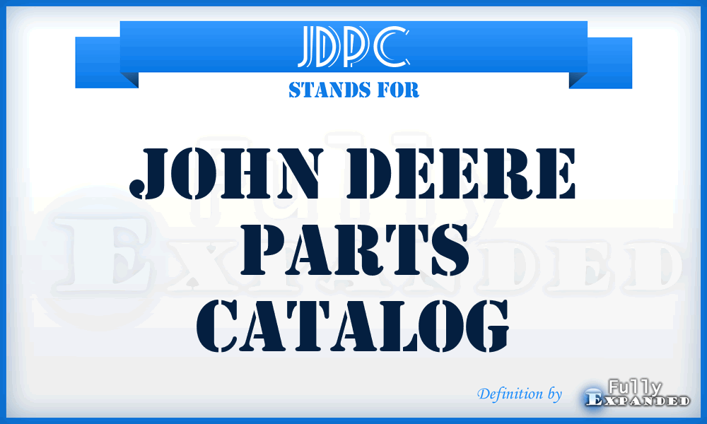 JDPC - John Deere Parts Catalog