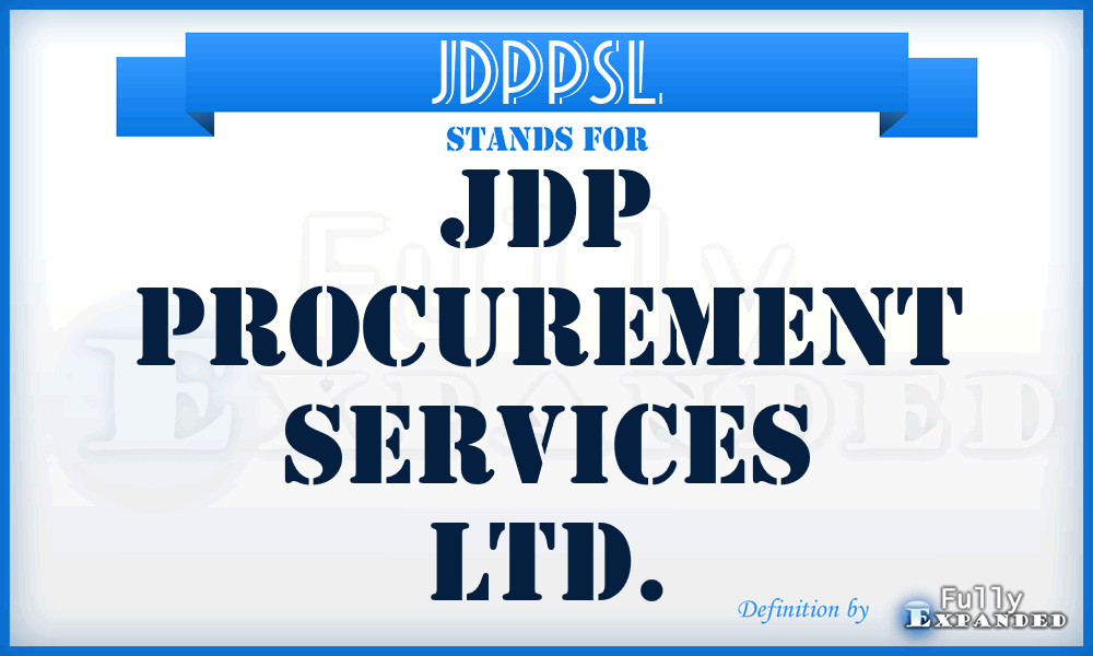 JDPPSL - JDP Procurement Services Ltd.