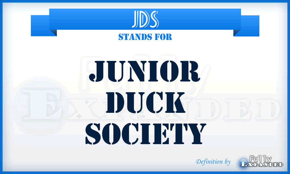 JDS - Junior Duck Society