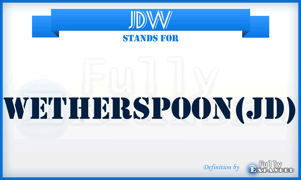 JDW - Wetherspoon(jd)