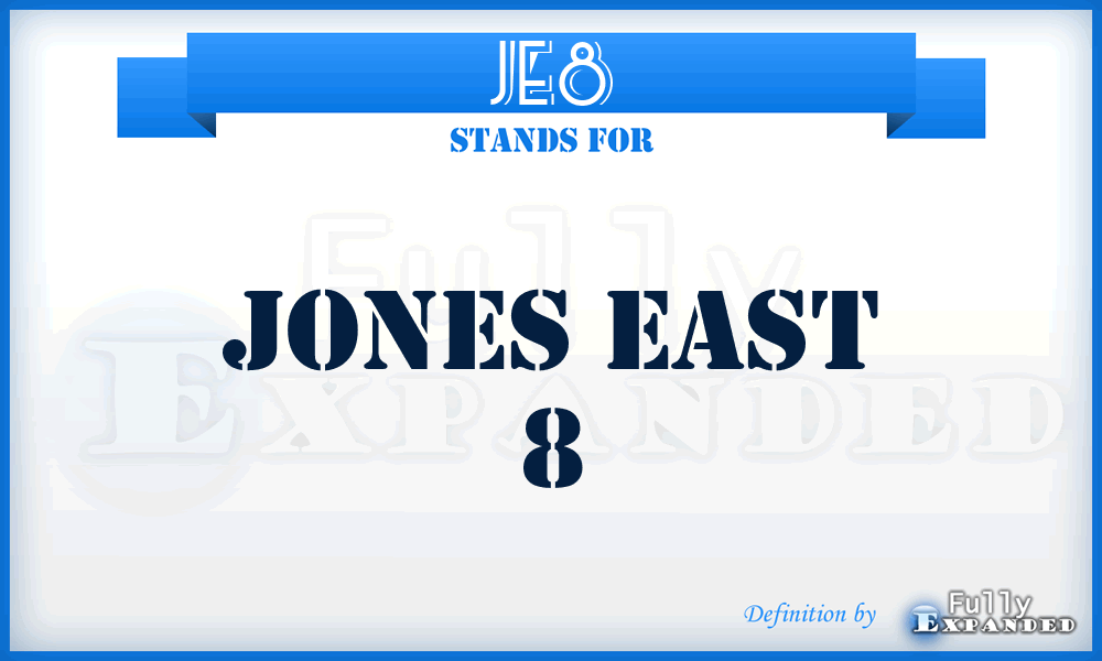 JE8 - Jones East 8