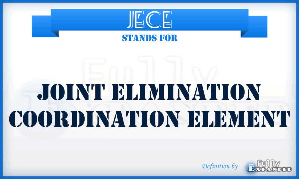 JECE - Joint Elimination Coordination Element
