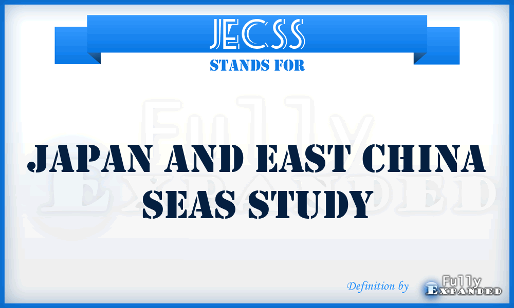 JECSS - Japan and East China Seas Study