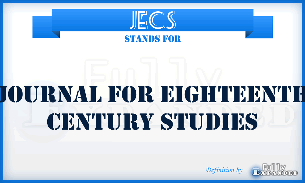 JECS - Journal for Eighteenth Century Studies