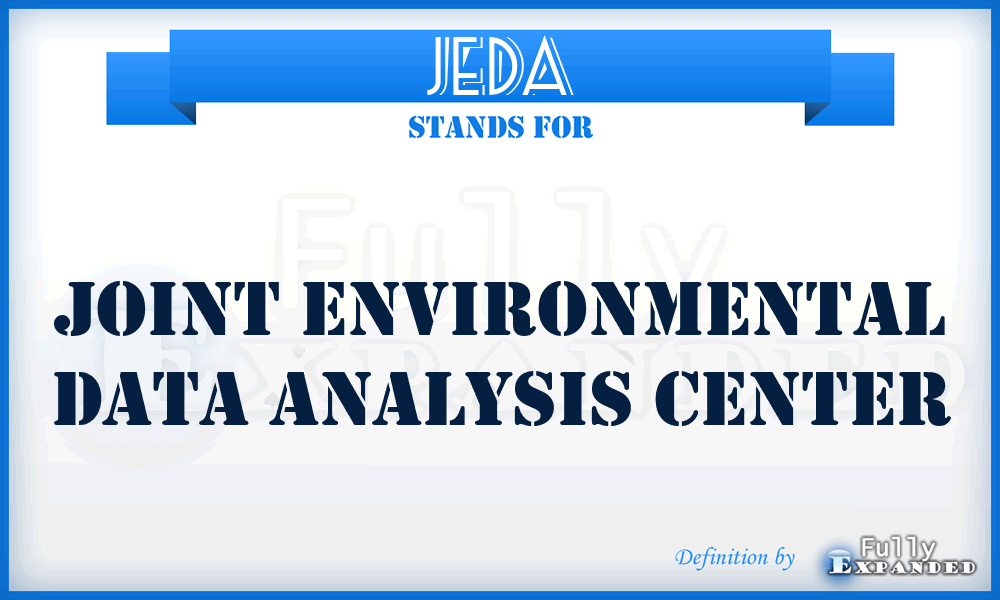 JEDA - Joint Environmental Data Analysis Center