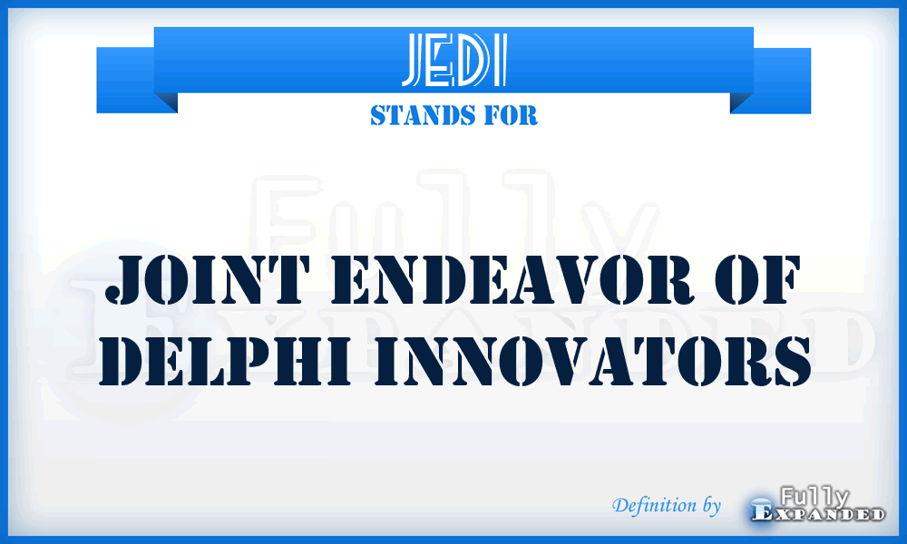 JEDI - Joint Endeavor Of Delphi Innovators