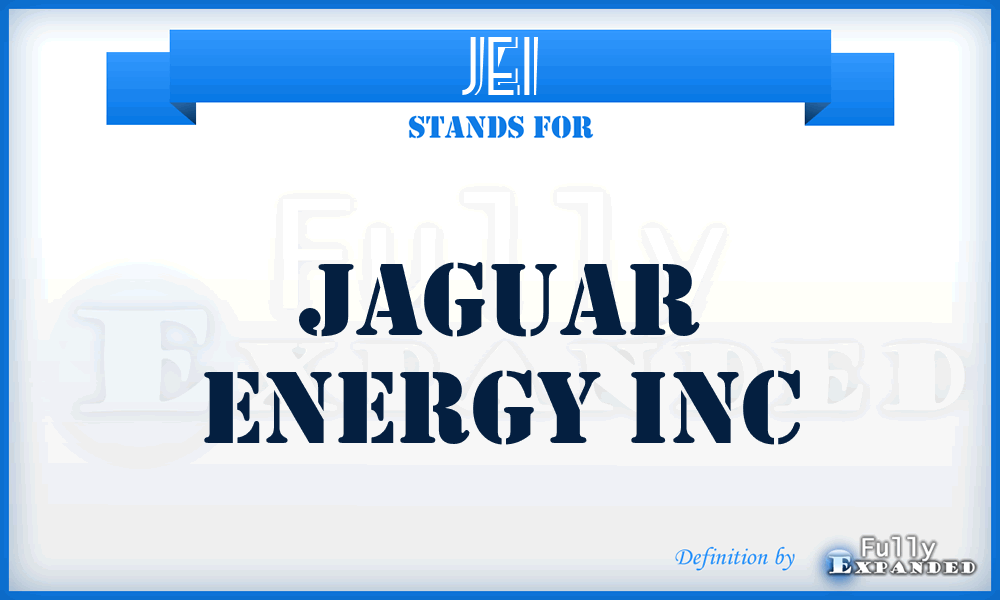 JEI - Jaguar Energy Inc