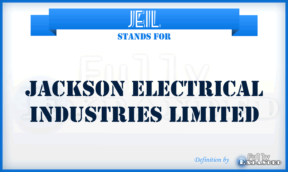 JEIL - Jackson Electrical Industries Limited