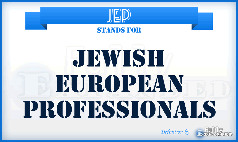 JEP - Jewish European Professionals