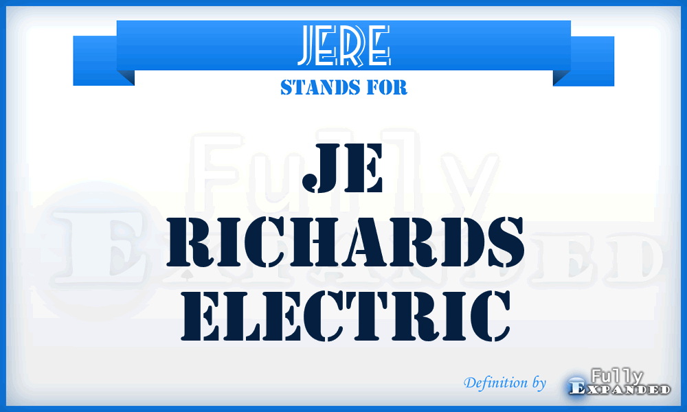 JERE - JE Richards Electric