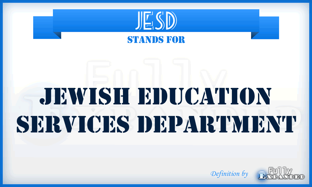 JESD - Jewish Education Services Department