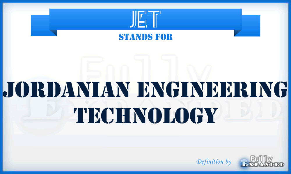 JET - Jordanian Engineering Technology