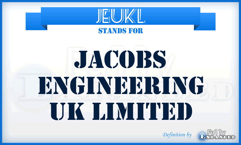 JEUKL - Jacobs Engineering UK Limited