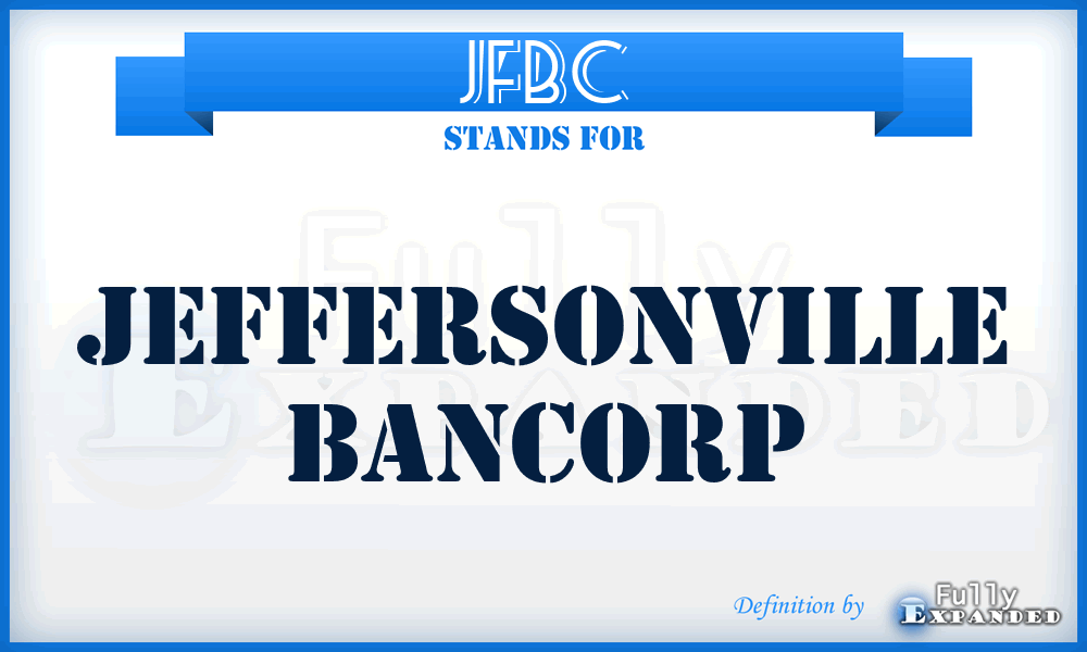 JFBC - Jeffersonville Bancorp