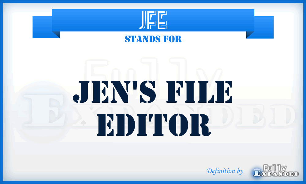 JFE - Jen's File Editor