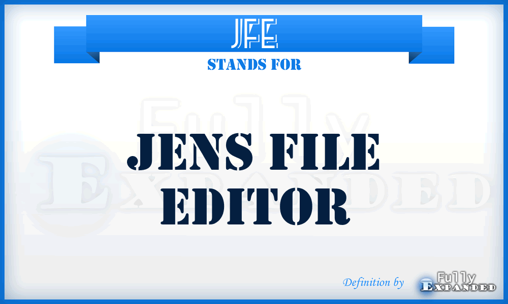 JFE - Jens File Editor