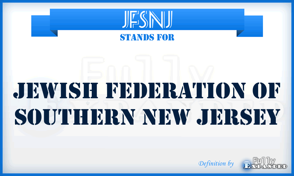 JFSNJ - Jewish Federation of Southern New Jersey