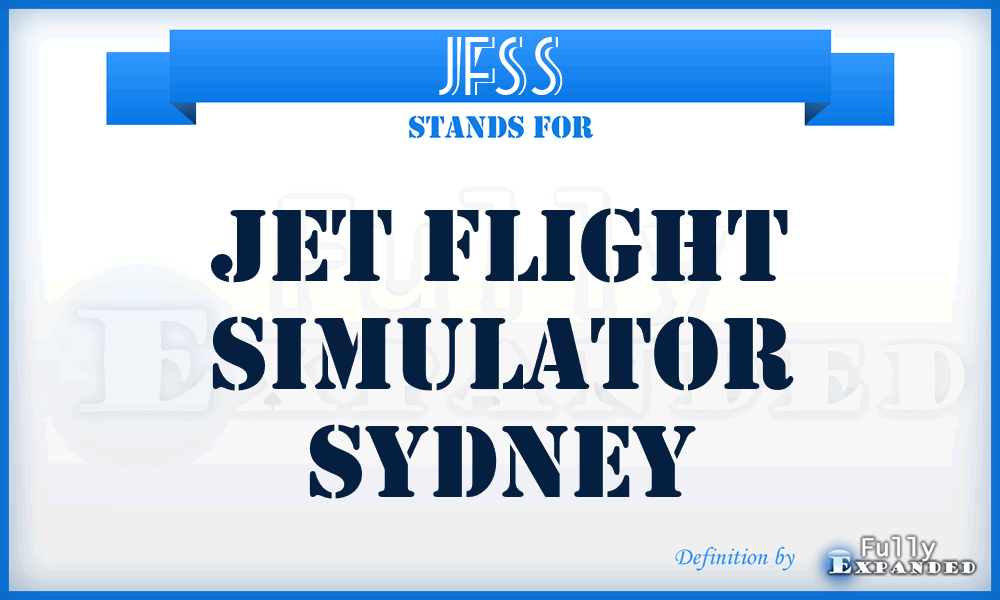 JFSS - Jet Flight Simulator Sydney