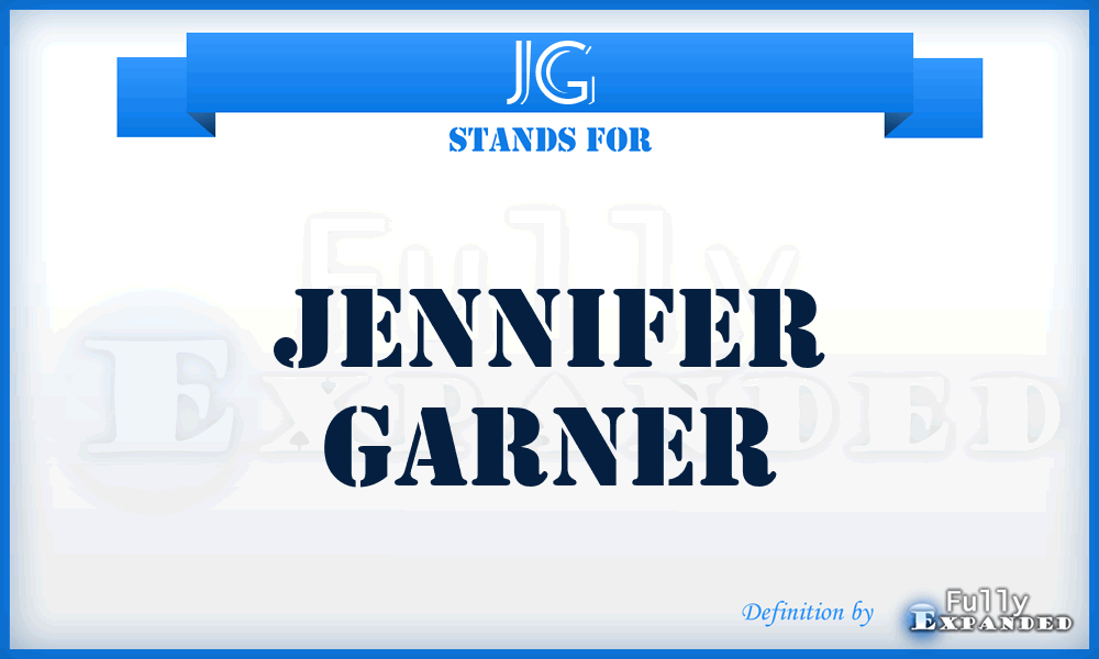 JG - Jennifer Garner