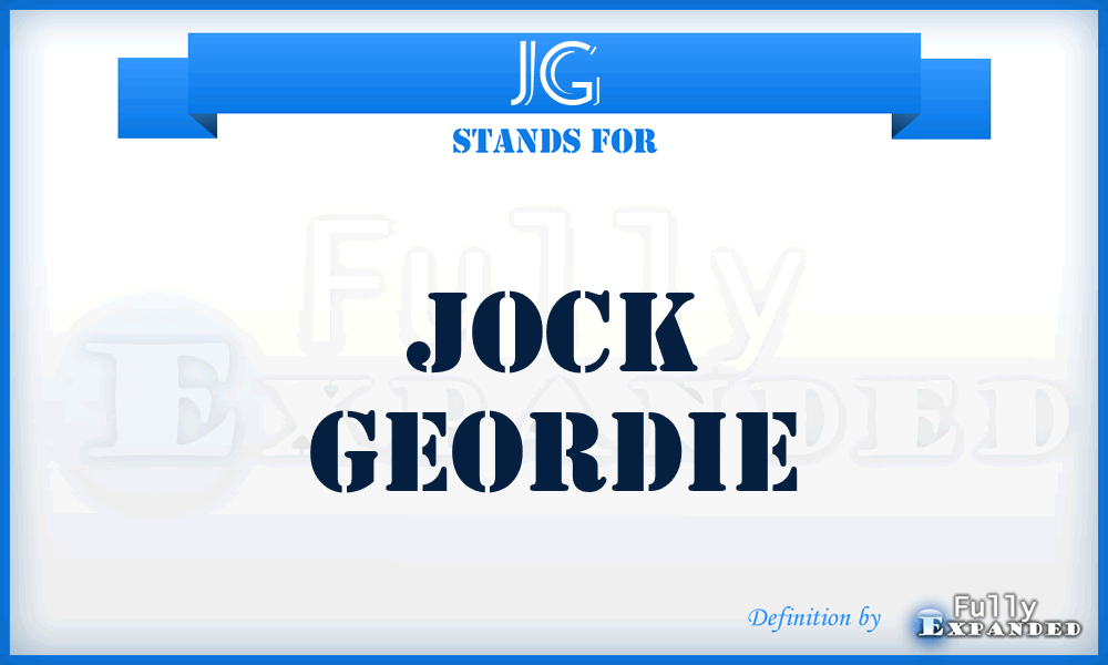 JG - Jock Geordie
