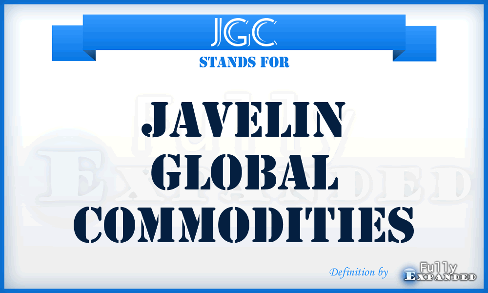 JGC - Javelin Global Commodities