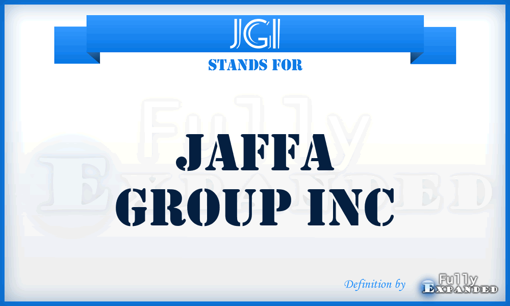 JGI - Jaffa Group Inc