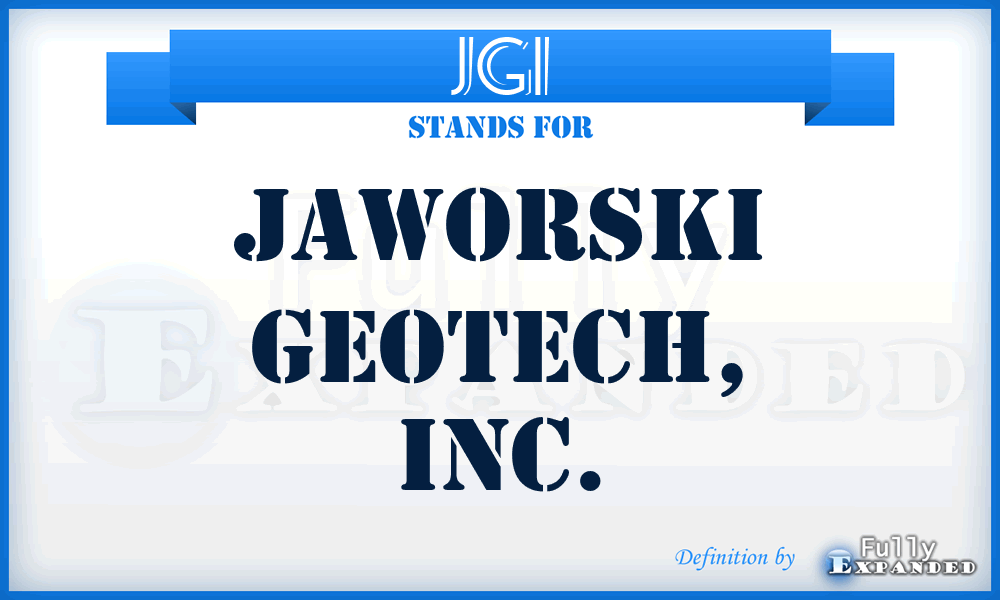 JGI - Jaworski Geotech, Inc.