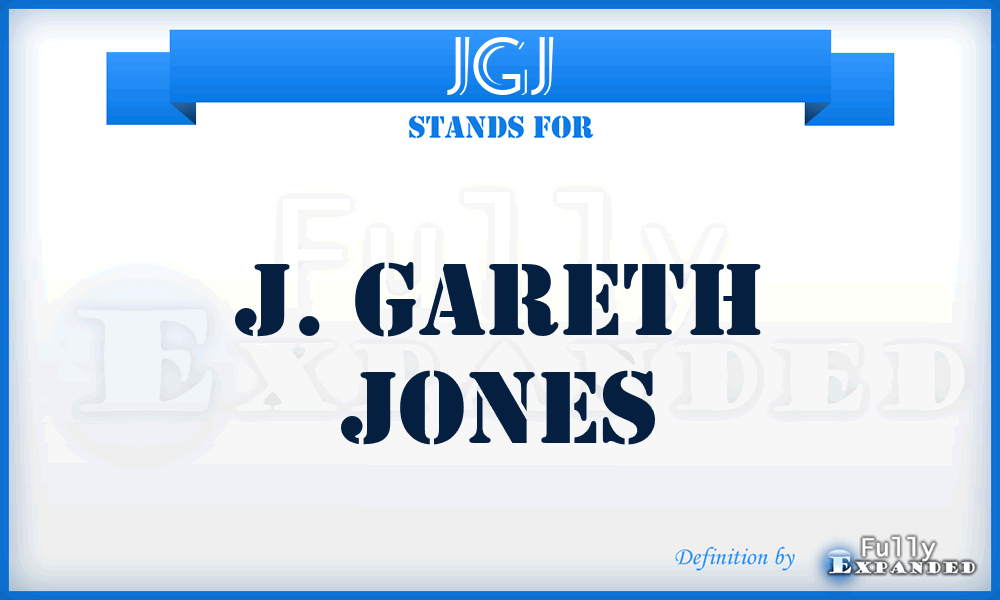 JGJ - J. Gareth Jones