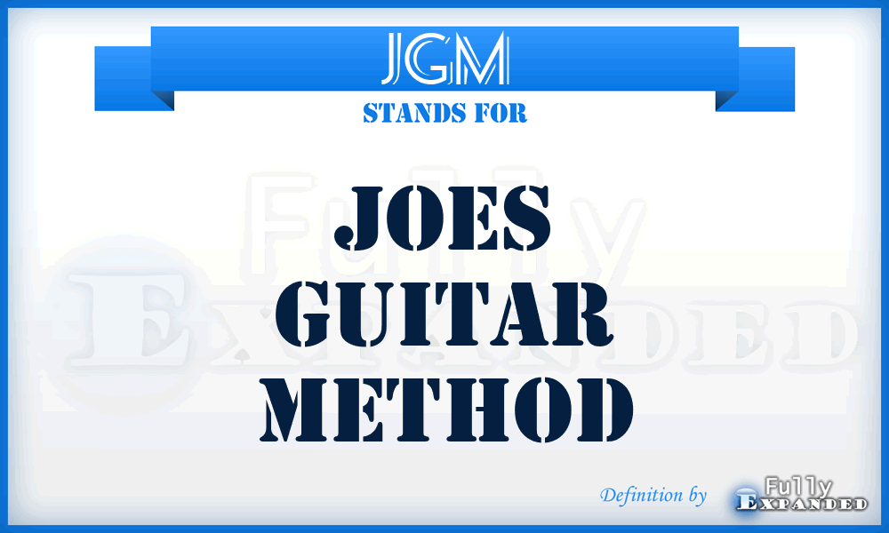 JGM - Joes Guitar Method