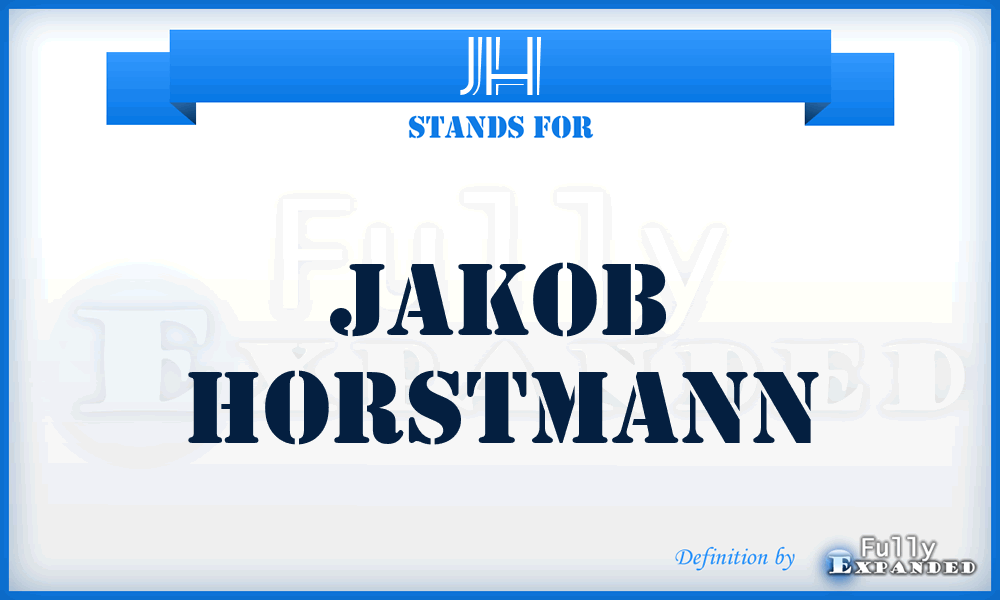 JH - Jakob Horstmann