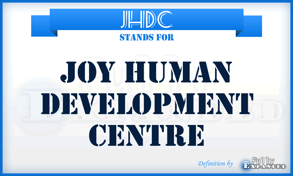 JHDC - Joy Human Development Centre