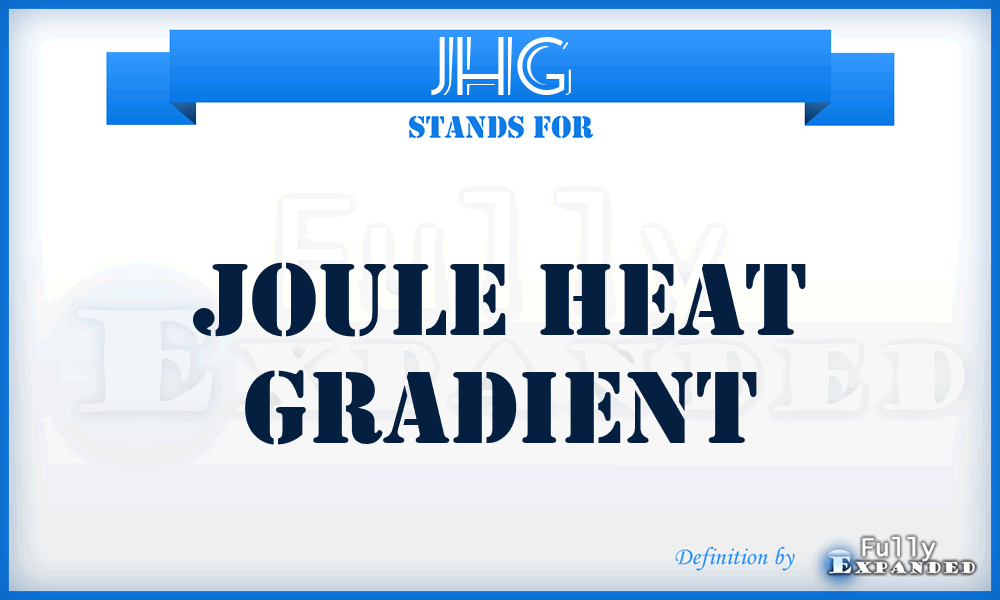 JHG - joule heat gradient