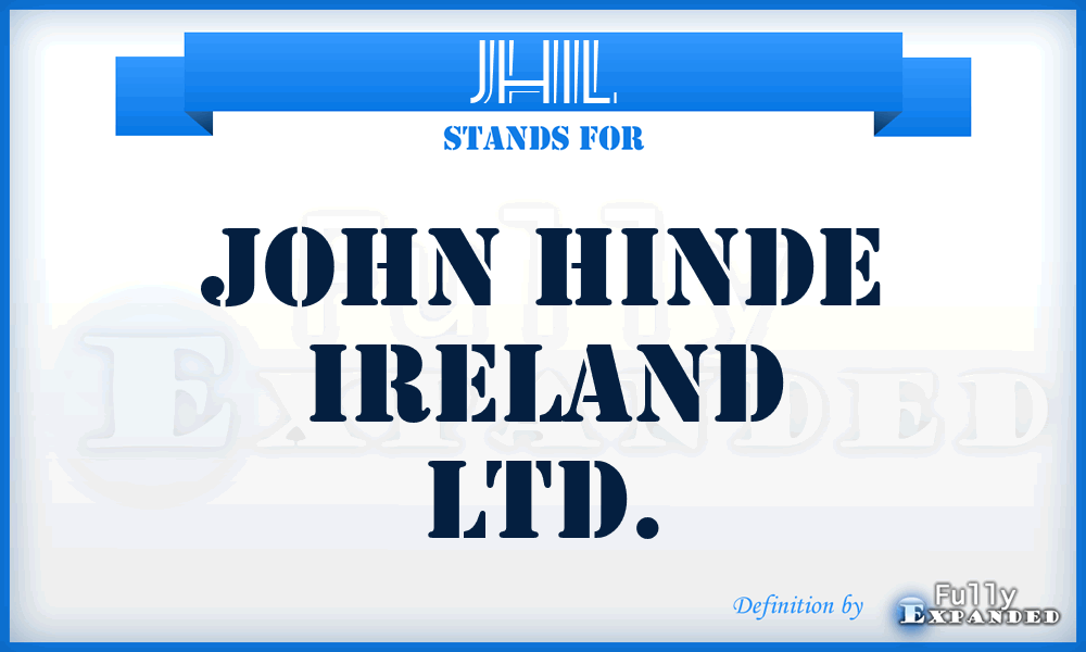 JHIL - John Hinde Ireland Ltd.